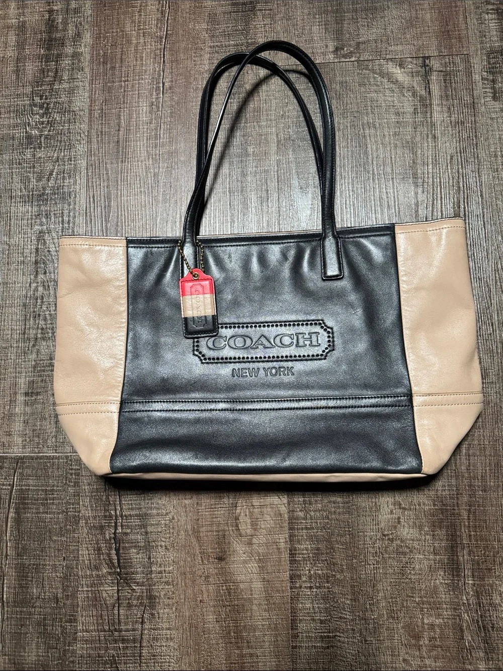 Coach Two tone tote